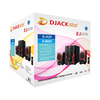 DJACK STAR D-A20 Caissons de Basses Home Cinéma DJ Woofer BT Radio FM USB Hi-Fi Basses Système Home Cinéma 2.1 Enceinte