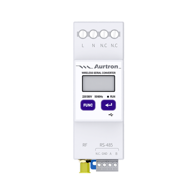 Aurton Wireless RS-485 LoRa Modem 433MHz 300kbps Long Range RF Transmitter Receiver Din-Rail Mounting for Apartment Smart Meters