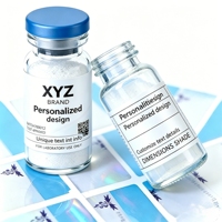 Étiquettes personnalisées pour flacons de peptides avec marquage interne pour 3 ml/5 ml, autocollants d'identification intérieurs avec boîtes individuelles assorties.