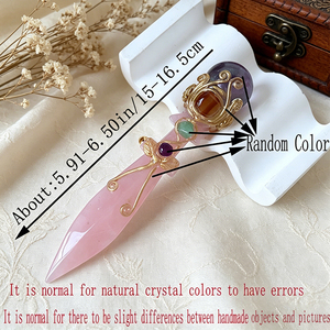 Artesanías de Cristal al por Mayor, Obsidiana Natural, Cristal Morado, Espadas Mágicas Talladas, Cristal para Brujería, Decoración del Hogar - Product Image 2