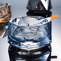 Petit cendrier en verre électroplaqué avec logo personnalisé, mini cendrier décoratif en verre pour cigares, idéal pour les cadeaux et la maison