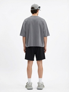 T-Shirt Oversize Stile Retrò in Puro Cotone con Logo Ricamato Personalizzato, Manica Corta, Stile Streetwear, Vendita all'Ingrosso - Product Image 4