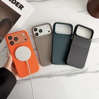 Coque de téléphone portable magnétique robuste originale pour iPhone 17 Air 16 15 14 Pro Max, texture mate, antichoc, en TPU souple