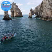 Meilleur vendeur SUNLIFE grand bateau transparent et bateau à fond de verre transparent pour charger 10-15 passagers