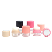 Pot de poudre libre jetable en gros pour maquillage, emballage cosmétique, flacon de poudre moelleuse avec tamis rotatif