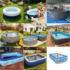 La piscina rotonda gonfiabile personalizzabile in PVC per neonato portatile e antiscivolo per uso domestico include kit di riparazione - Product Image 4