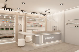 Mueble Moderno para Exhibición de <span class=keywords><strong>Farmacia</strong></span>, Estantería para Tienda Médica, Estante para Medicamentos, Mobiliario para <span class=keywords><strong>Farmacia</strong></span>, Diseño Interior para Farmacias Minoristas - Product Image 4