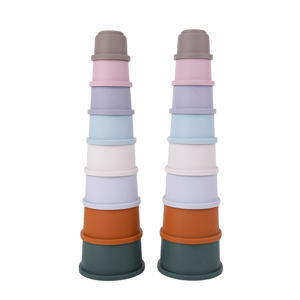 बीपा-मुक्त और विषाक्त मुक्त शैक्षिक संवेदी ब्लॉक सेट 6 मीटर + सिलिकॉन बेबी स्टेकिंग खिलौने - Product Image 2