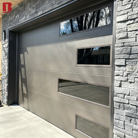 Porte de garage sectionnelle Bolang moderne, robuste, avec isolation en mousse, fenêtre personnalisée, porte piétonne, motorisée, télécommande, directement de l'usine