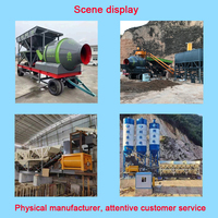 Centrale à béton mobile et portable, mini-usine à ciment et à mortier pour la construction et les machines de chantier
