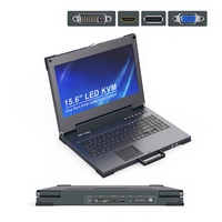 Console de commutation KVM LCD 4K 15,6 pouces MT-1561UL 1 port VGA/DVI/DP, montage en rack 1U