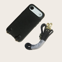 Étui de téléphone à bandoulière en cuir véritable de luxe pour Apple iPhone 18 Pro Max, portefeuille magnétique, sangle, cordon, design pour femmes