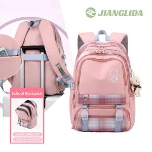 Jianglida Nylon thể thao giản dị Ba lô công suất lớn schoolbag thời trang giản dị Daypack bookbag Chất lượng cao Ba lô cho cô gái