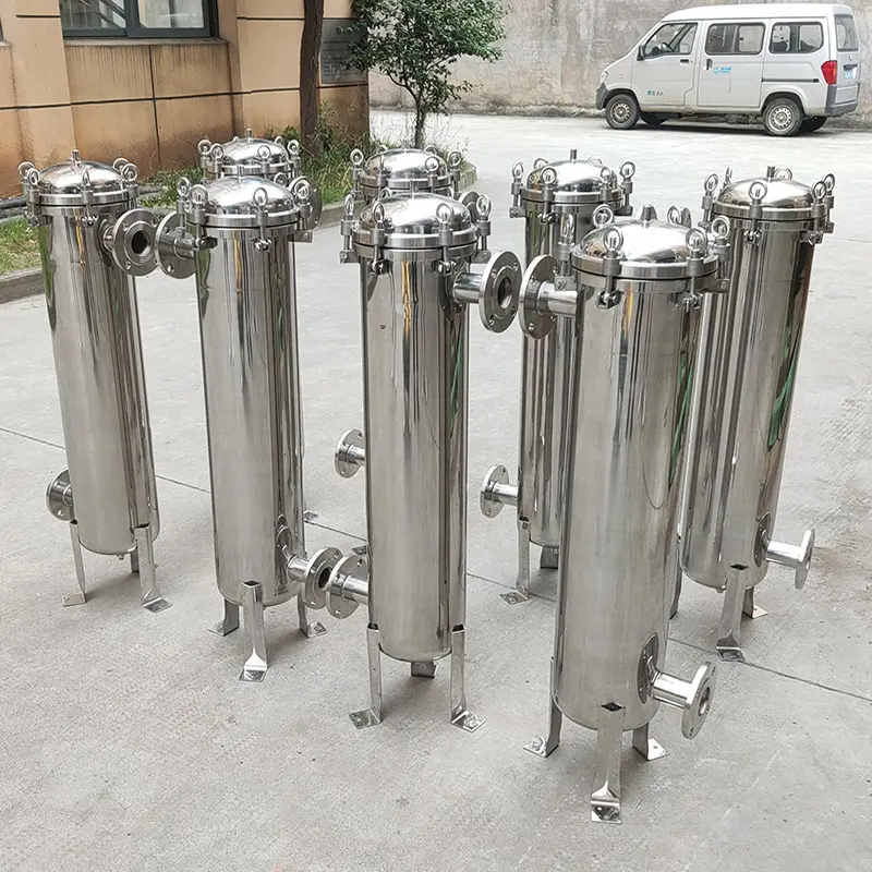 Boîtier de filtre à manches ss304 de filtration d'eau micro de nourriture et de boisson pour l'équipement industriel