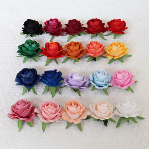 6cm High-grade Flocked Rose Heads, Artificial Roses for DIY Corsage, Wrist Flower, <b>Hat</b> & Garment Decoration - Product Image 2