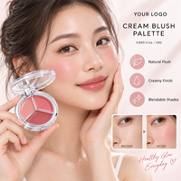 Palette de fard à joues scintillant longue tenue, pigmentable, à base de plantes coréennes naturelles, de haute qualité, personnalisable avec logo privé