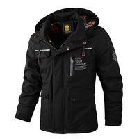 Veste décontractée pour homme, parka, manteau, automne-hiver, à capuche, fermeture éclair, respirante, vêtements d'extérieur, couleur unie, extérieur, commerce transfrontalier