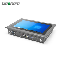 Panel PC Capacitivo de 10 Pulgadas con Marco Resistente de Acero, Portátil, Sin Ventilador, de Acero Inoxidable, Resistente al Agua, con Windows de 12.ª Generación, en Stock