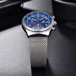 Montre chronographe BENYAR 5200 de marque supérieure, étanche, à quartz, bracelet en cuir, style antique, luxe, mode, homme, lumineuse - Product Image 4