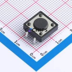 KH-12X12X4.3H-TJ Tactile Switch Through hole Component (THT),12x12mm Switch 12mm 12mm 4.3mm - Product Image 1