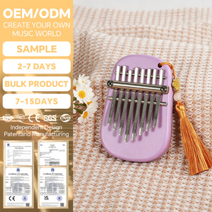Kalimba, Piano de Pulgar, Venta al por Mayor - <span class=keywords><strong>Mbira</strong></span> de 8 Teclas de Acrílico y Madera de Caoba, Piano de Pulgar Portátil para Principiantes, Opciones Personalizables Disponibles - Product Image 1