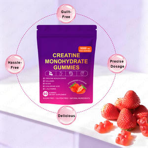 Gomme di Creatina Monoidrato con Collagene, <span class=keywords><strong>BCAA</strong></span> e Acido Ialuronico, Integratori Energetici Senza Zucchero - Product Image 2