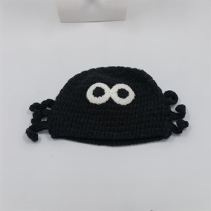 Gorro Unisex para Niños Hecho a Mano con Bordado 3D en Crochet, 100% Acrílico |   Diseño de Animales Tiernos Dibujados a Mano, Bajo MOQ para Niños Pequeños - Product Image 4