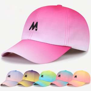 Gorras de Béisbol con Degradado de Color para Hombre y Mujer, Versátiles, 100% Poliéster, Tela Satinada, Hebilla Metálica Desgastada - Product Image 2
