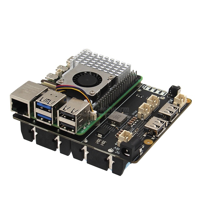Custom X1202 Extension Board UPS & Power Management Board with 4 Cell 18650 Battery Holder for Raspberry Pi 5