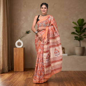 Sari en soie MAHESWARI pour les occasions de mariage - Product Image 2