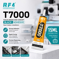 Adhésif transparent noir à base d'eau RF4 T7000 15ml, forte adhérence, séchage rapide, dosage précis, pour appareil photo mobile, écouteurs