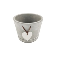 Pots de fleurs d'intérieur modernes gris clair pour bonsaïs Pot de plantes de jardin rond Matériau en ciment