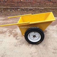 LONTA 2 roues Portable Trolley Heavy Duty Wheel Garden Outil de construction Ciment Béton Mixer Wheel Barrow