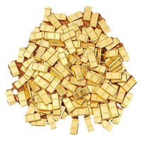 Mini lingots d'or en laiton plaqué antique OEM, fausses pépites et pièces de monnaie en alliage pour décoration Feng Shui, art et collection, cadeau pour la maison