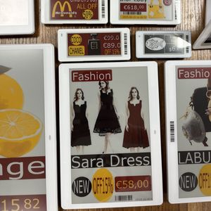Étiquette de prix numérique ESL de 7,5 pouces fabriquée en usine, étiquette électronique pour étagère de supermarché, matériau ABS PC, systèmes EAS pour les magasins de détail - Product Image 1