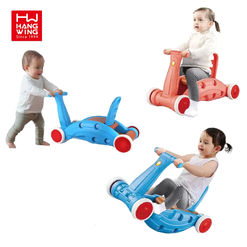 HW TOYS passeggino per bambini attrezzatura per bambini auto a dondolo 3 in 1 multifunzionale equilibrio scooter girello