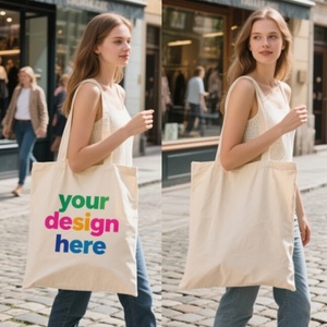 Wholesale Travel Short <b>Long</b> Strap Cotton Twill Tote <b>Bag</b> Custom Logo Customized Colors All Season Casual Shopping US Origin - Product Image 6