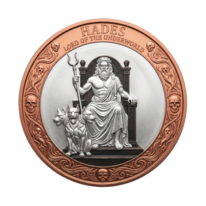 Pièce de défi en cuivre fin .999 de 1 oz, motif Animal Hades Seigneur du Sous-Monde, imprimée UV, symbole de protection Hydraulics Medusa, mythologie grecque - Product Image 1