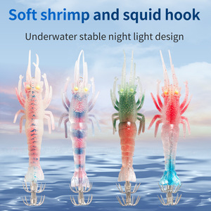 Señuelo de camarón, cebo suave de 10cm, brilla en la oscuridad, biónico, artificial, para pesca en el mar, cebo de fondo para peces de agua salada, pesca de lanzamiento largo desde barco - Product Image 4