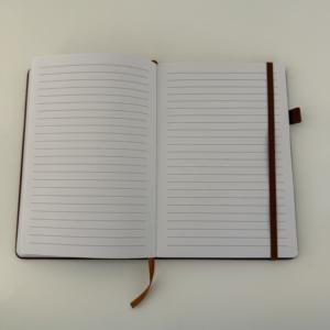 Libreta de Regalo A5 Personalizada de Cuero PU con Logotipos Personalizados, Cubierta con Temática Personalizada, Cinta de Dos Colores, Encuadernación Cosida de Tapa Dura - Product Image 5