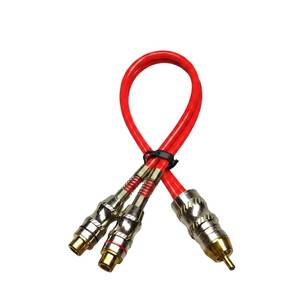 Câble audio pour voiture, tressé haute densité transparent de qualité supérieure, câble répartiteur en Y 1-vers-2 mâle-femelle - Product Image 2
