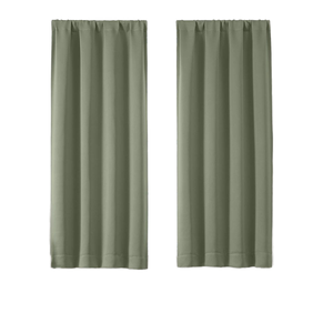 Verde 63 pollici finestre trattamenti solidi termoisolati asta risparmio energetico tasche tende oscuranti 2 pannelli - Product Image 4