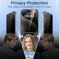 Protection d'écran en verre anti-espion et anti-reflet Maxyi pour iPhone 17 16 15 14 13 12 Pro Max Plus