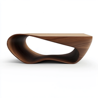 Offre Spéciale Table basse moderne en bois de chêne massif de Style nordique Mobilier d'intérieur de luxe pour la maison Salon Design en acier antique