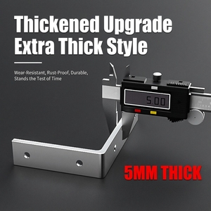 Усиленный угловой кронштейн из нержавеющей стали толщиной 5 мм, 90 градусов, L-образный, для мебели и полок - Product Image 2