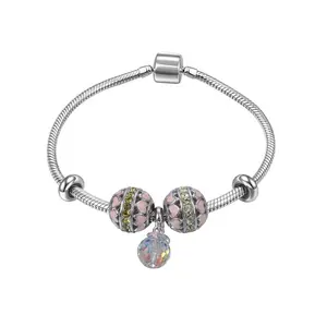 Thời Trang Mới Womens Sterling Silver Jewelry Charm Bracelet