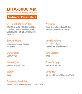 Getein BHA 3000 Veterinária Profissional <span class=keywords><strong>CBC</strong></span> Blood Test <span class=keywords><strong>Machine</strong></span> 3 Parte Hematologia Analyzer para Venda - Product Image 5