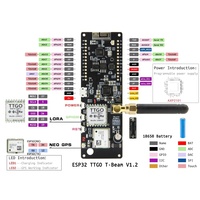 Module sans fil LILYGO T-Beam V1.2 LoRa ESP32 433/868/915/923Mhz avec carte de développement GPS NEO-6M et écran OLED SSD1306 de 0,96 pouce
