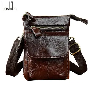 Boshiho 新款时尚定制包包腰带男士斜挎包真皮吊带腰包