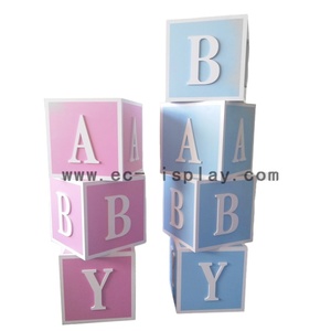 Hot Selling benutzer definierte Alphabet Blöcke für Party Baby Dusche Hochzeit dekorative Geschenk geformt Baby Briefkasten - Product Image 5
